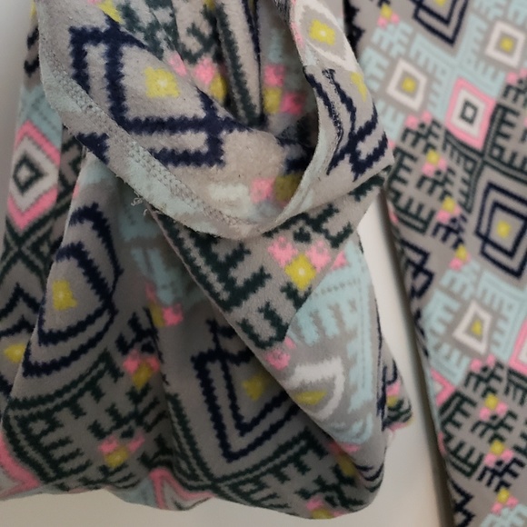 soft tribal print fleece long pajama pants - Picture 4 of 7